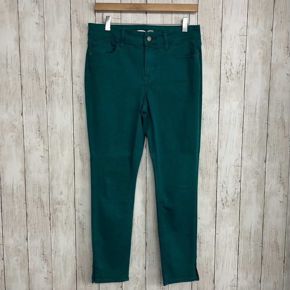 Old Navy Green Rockstar Super Skinny Mid Rise Ankle Holiday Christmas Pants 10